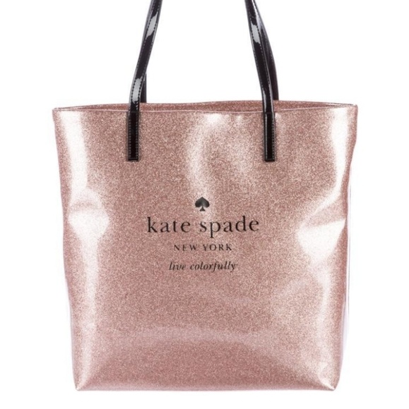 kate spade pink sparkle tote